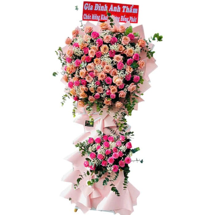 Kệ Hoa Chúc Mừng 100